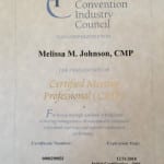 CMP Certificate - Missy Johnson
